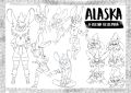 model sheet character ref. de Alaska