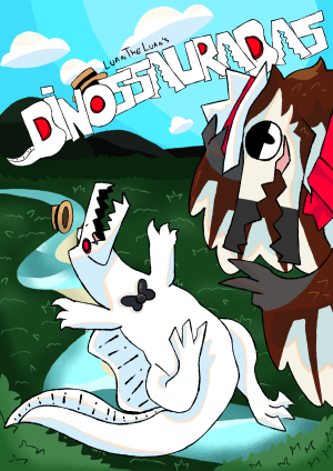 A primeira capa de Dinossauradas! Antônio e Carolina caem do céu e EXPLODEM
