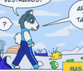 A equipe chegando para buscar Quark