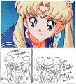 Meme da trend da sailor moon, onde o autor resolver fazer uma trolagem