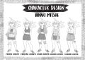 model sheet character ref. de Hikari Mitsue