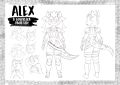 model sheet character ref. de de Alex